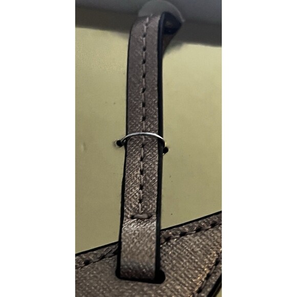 Michael Kors Pale Gold Lightning Bolt Saffiano Leather Bag Charm Keychain NIB - Picture 7 of 15